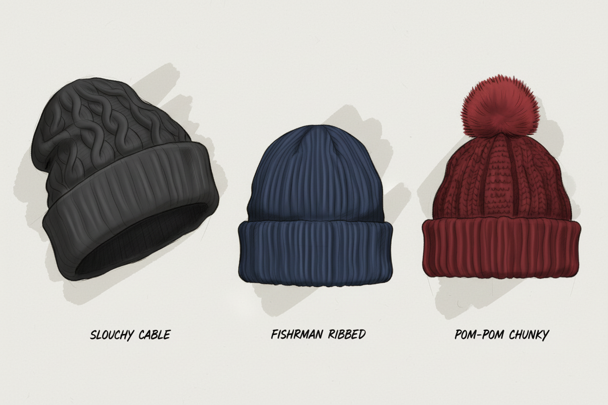 Warm winter beanie styled for cold weather fashion