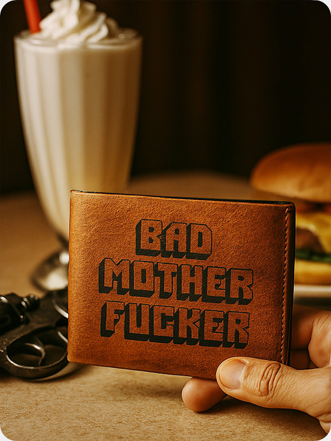 Supervek "Bad Mofo" Tyvek wallet with bold graphic design, ultra slim RFID-blocking black billfold