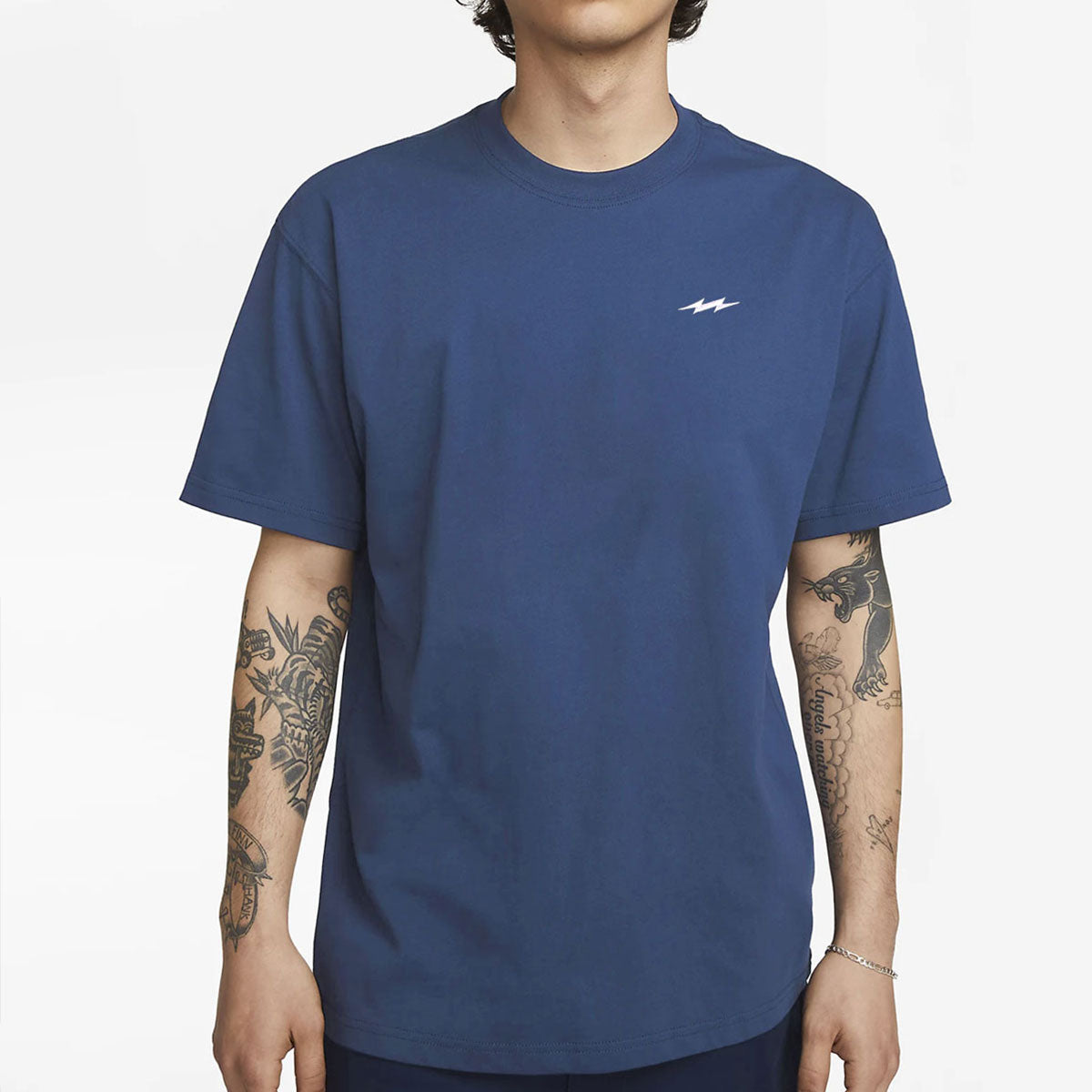 Buy Relaxed Fit Blue Thunder organic T-Shirt Tees India #color_Navy Blue