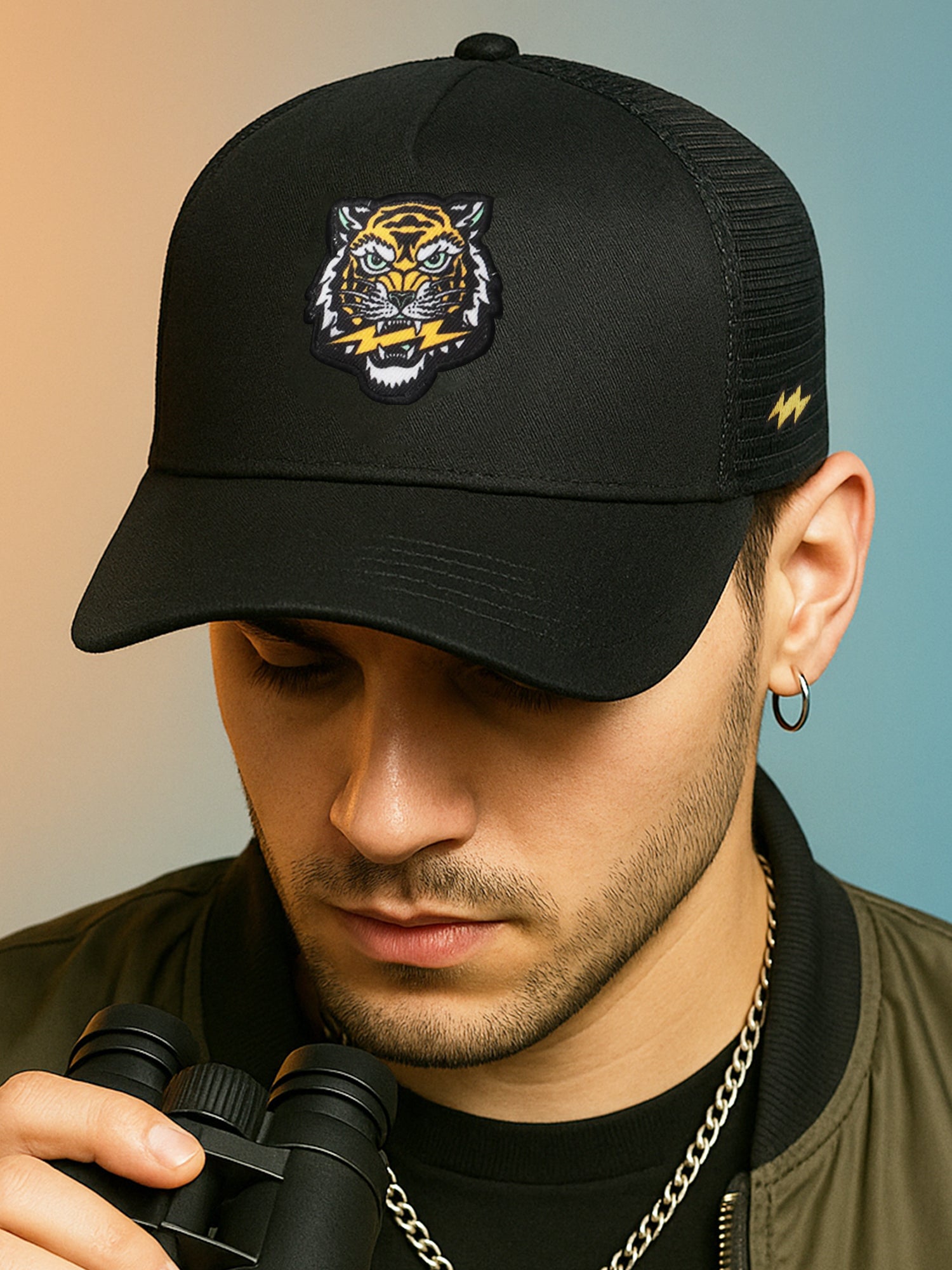 Tiger Trucker Cap - Adjustable Snapback Made in India