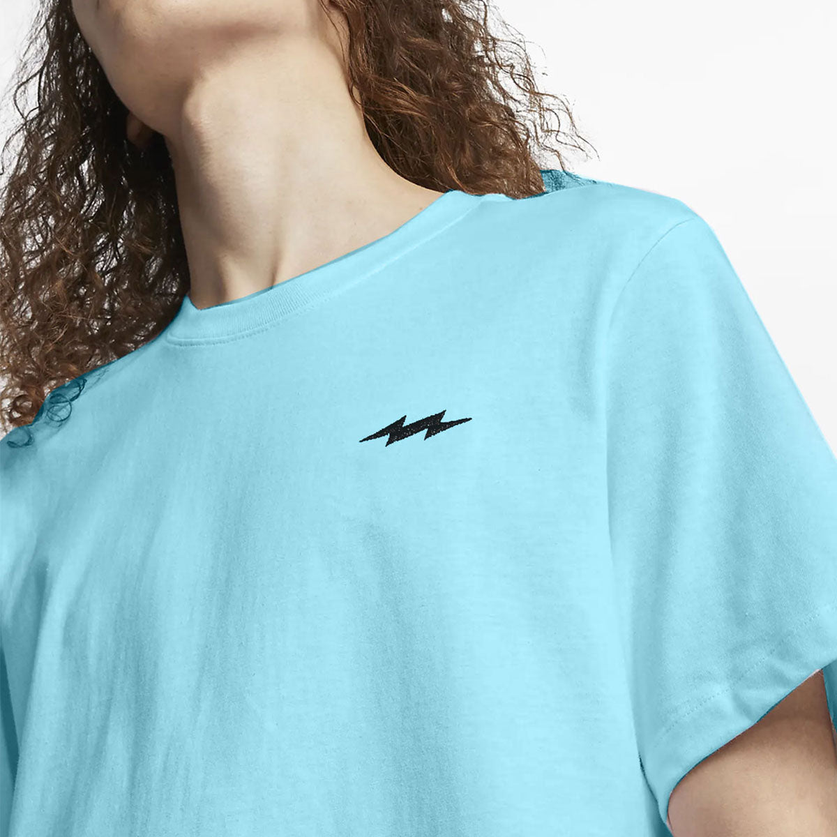 Buy Relaxed Fit Blue Thunder organic T-Shirt Tees India #color_Tiffany blue