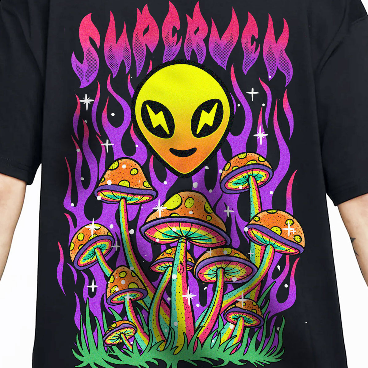 shop streetwear alien clothing oversize tee tshirts india free cod mushroom