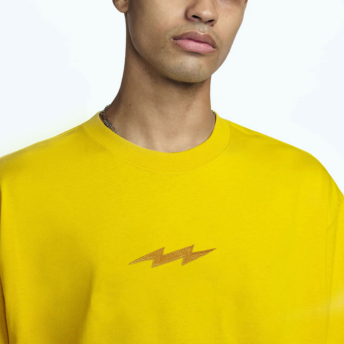 shop oversize yellow French terry Thunder organic T-Shirt Tees online India #color_yellow