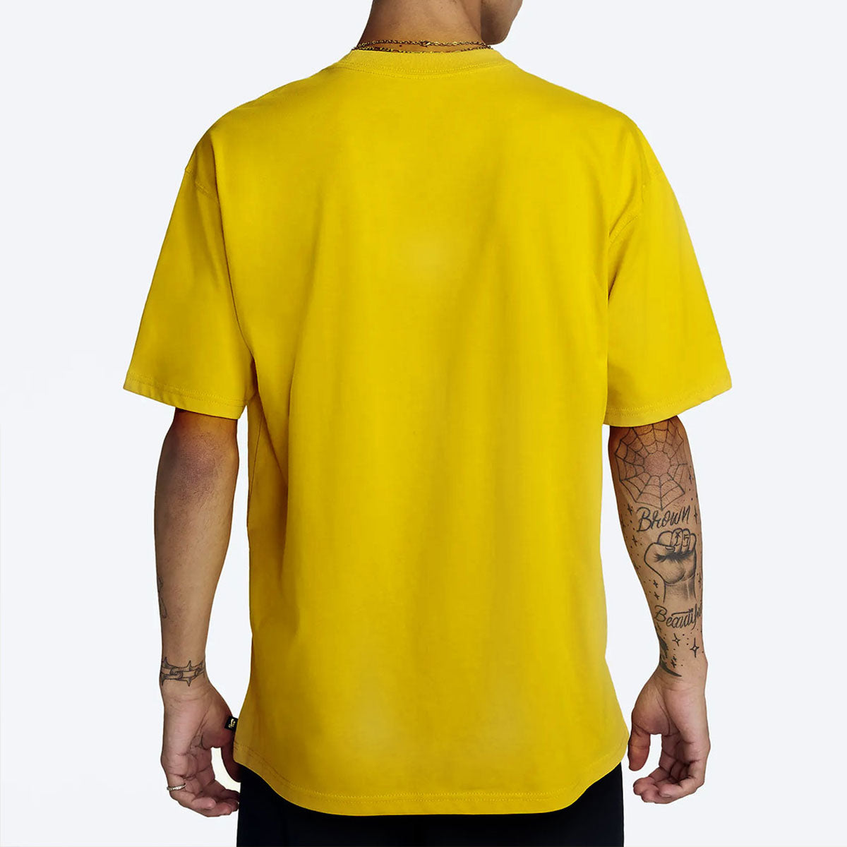 buy oversize yellow French terry Thunder organic T-Shirt Tee online India #color_yellow