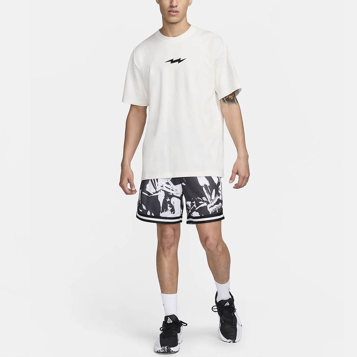 buy oversize white French terry Thunder organic T-Shirt Tee online India #color_white