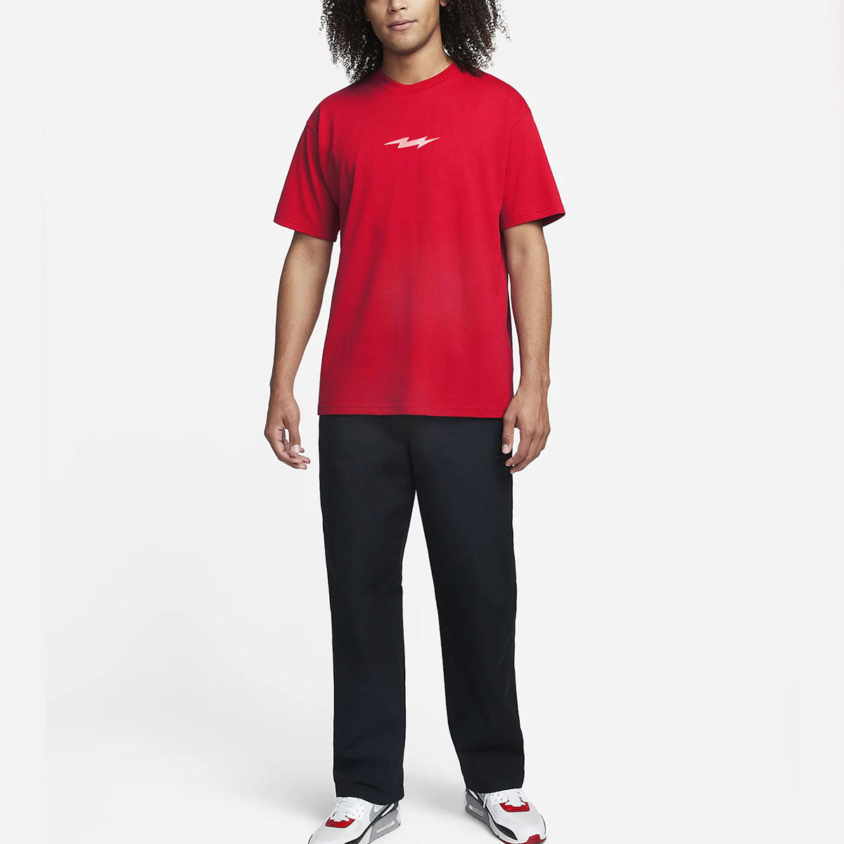 buy oversize Red French terry Thunder organic T-Shirt Tees online India #color_red