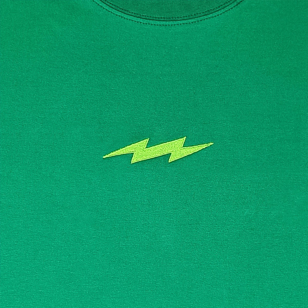 shop oversize green French terry Thunder organic T-Shirt Tees online India #color_green