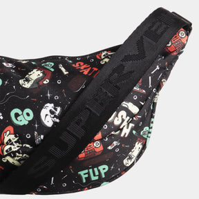 Supervek Crossbody Slinger - Skatelife - Urban Functional Fanny Hip Bag for Everyday Essentials - Belt Design