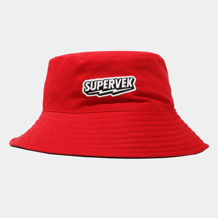Classic Reversible Bucket Hat - Supervek India, Red - Black , ca-bu-clsc-rdbk #color_Red - Black