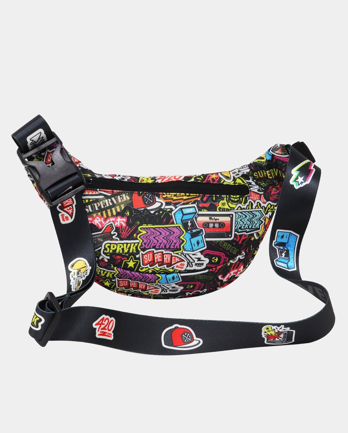 Supervek Crossbody Slinger - Stickulture - Urban Functional Fanny Hip Bag for Everyday Essentials - Back