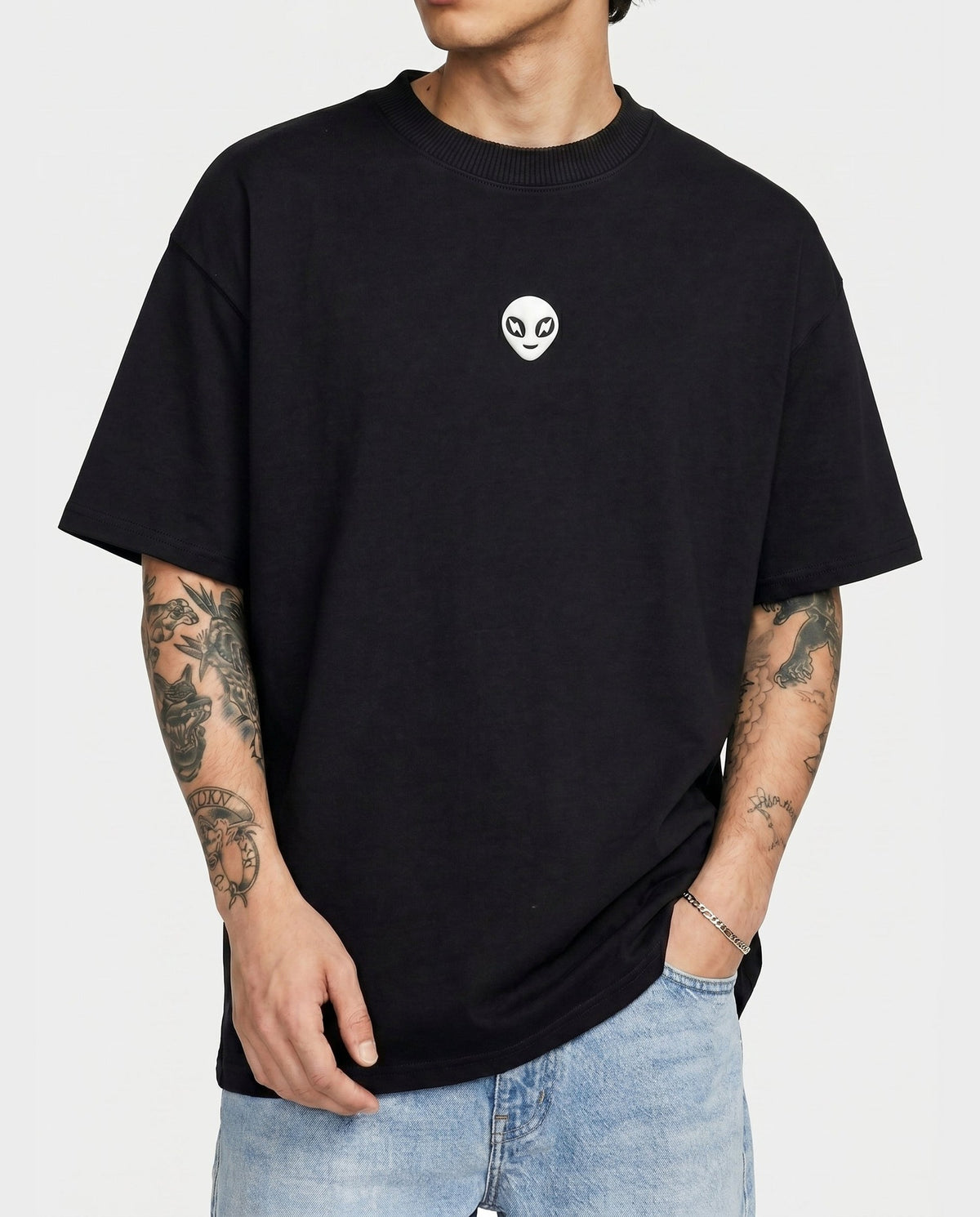 Vekalien Oversized Tshirt Black – Supervek T-shirt, view 3