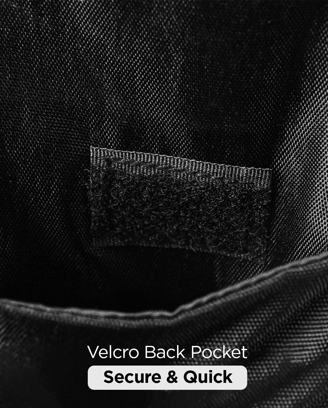Supervek "Mini" Sling Bag with secure black velcro back pocket, quick-access closure for daily use and Sling bag for men & women Classic Black #color_Classic Black