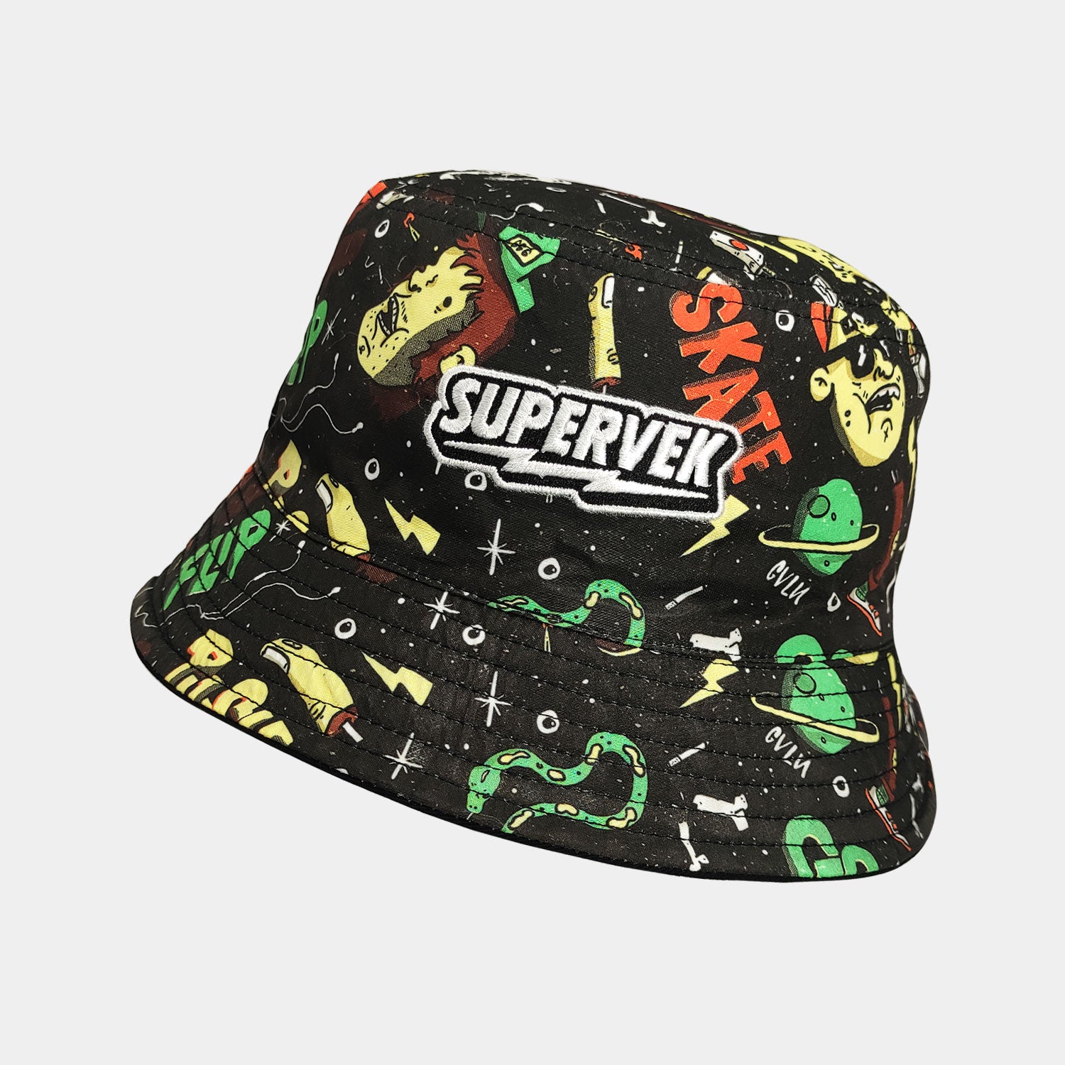 Reversible Skatelife Bucket Hat by Supervek | Streetwear | Men & Women