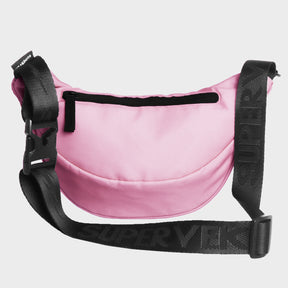 Supervek Crossbody Slinger - Candycrush Pink - Urban Functional Fanny Hip Bag for Everyday Essentials - Black