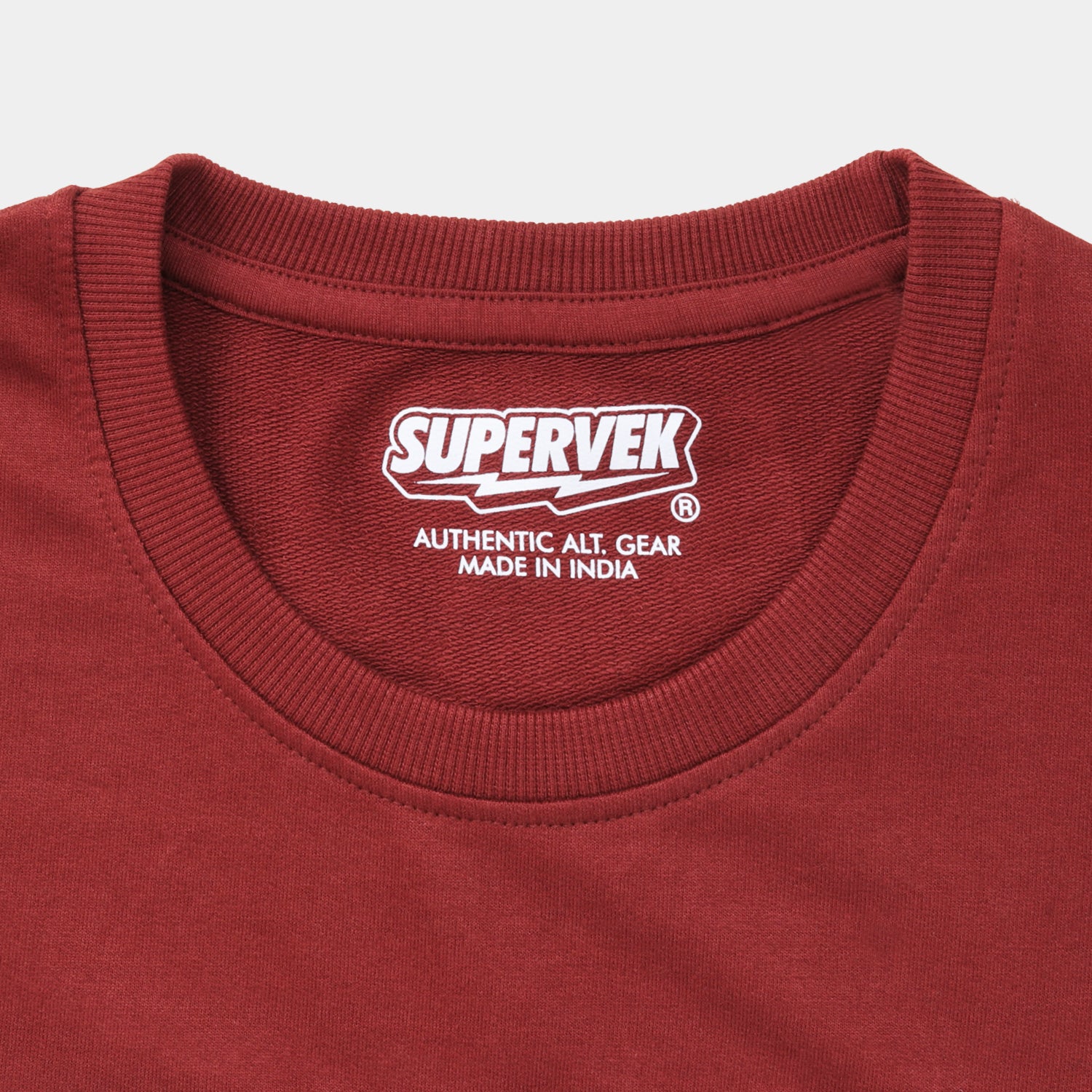 Thunder Logo Sweatshirt - Supervek India, cl-hs-thlo-re-m, cl-hs-thlo-re-l, cl-hs-thlo-re-xl #color_Brick Red