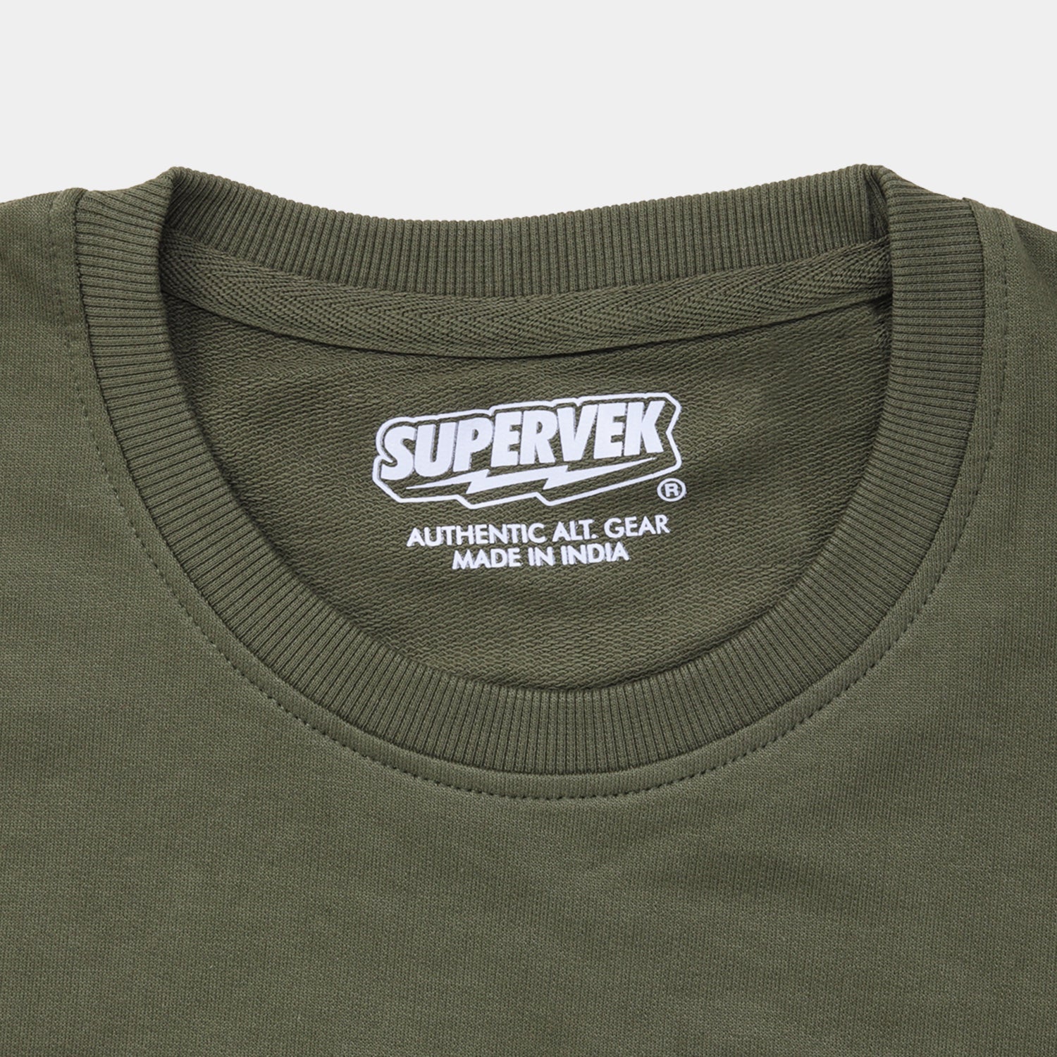 Thunder Logo Sweatshirt - Supervek India, cl-hs-thlo-gr-m, cl-hs-thlo-gr-l, cl-hs-thlo-gr-xl #color_Army Green