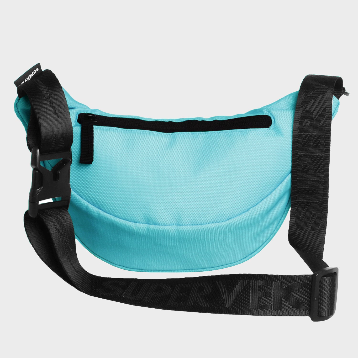 Supervek Crossbody Slinger - Tiffany Blue - Urban Functional Fanny Hip Bag for Everyday Essentials - Black