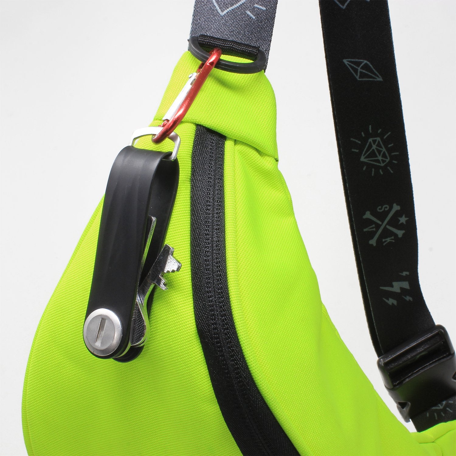 Supervek Crossbody Slinger - Vetric Lime - Urban Functional Fanny Hip Bag for Everyday Essentials - Lifestyle