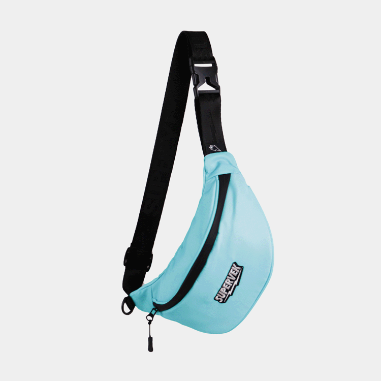 Supervek Crossbody Slinger - Tiffany Blue - Urban Functional Fanny Hip Bag for Everyday Essentials - 360 gif
