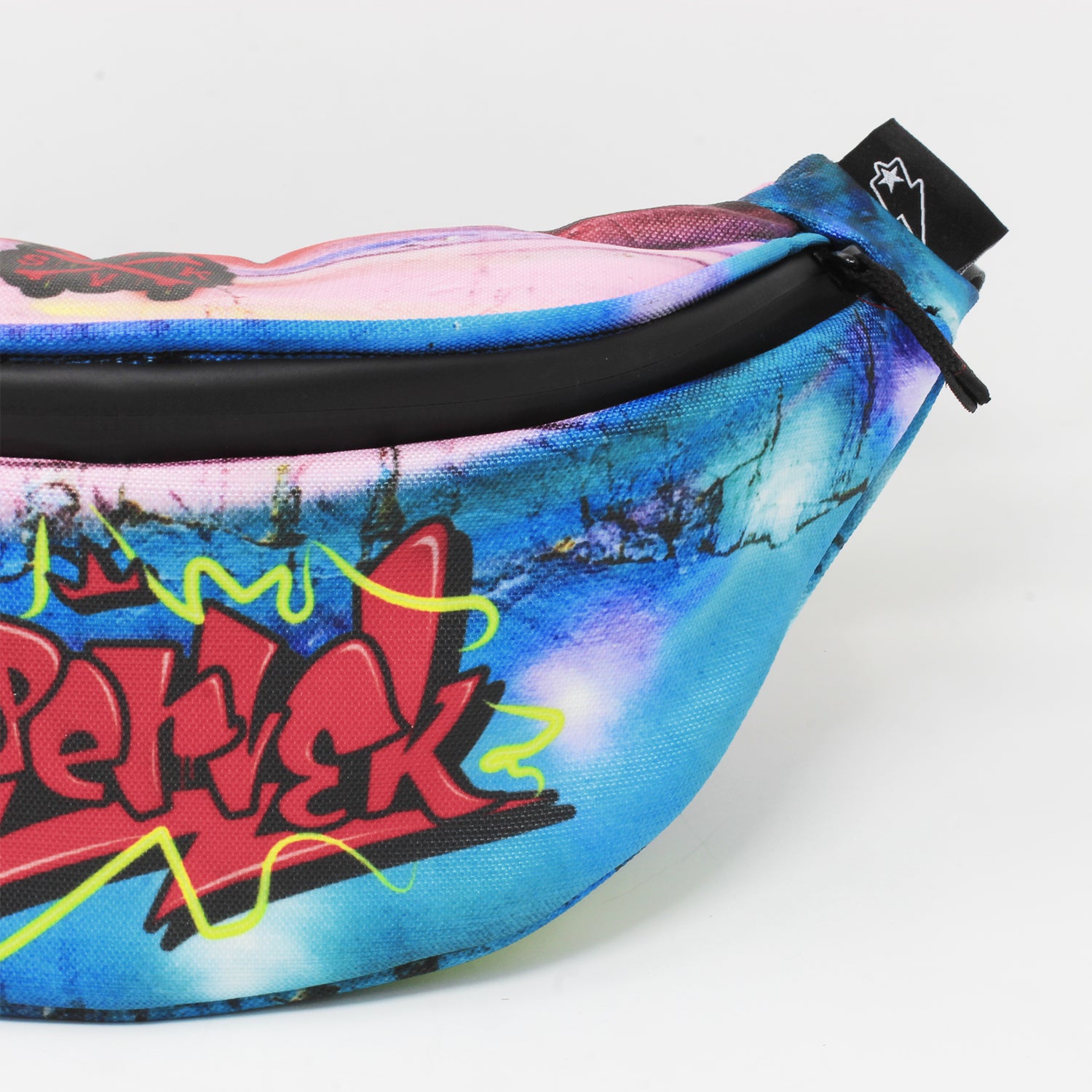 Supervek Crossbody Slinger - Graffiti - Urban Functional Fanny Hip Bag for Everyday Essentials - Side shot