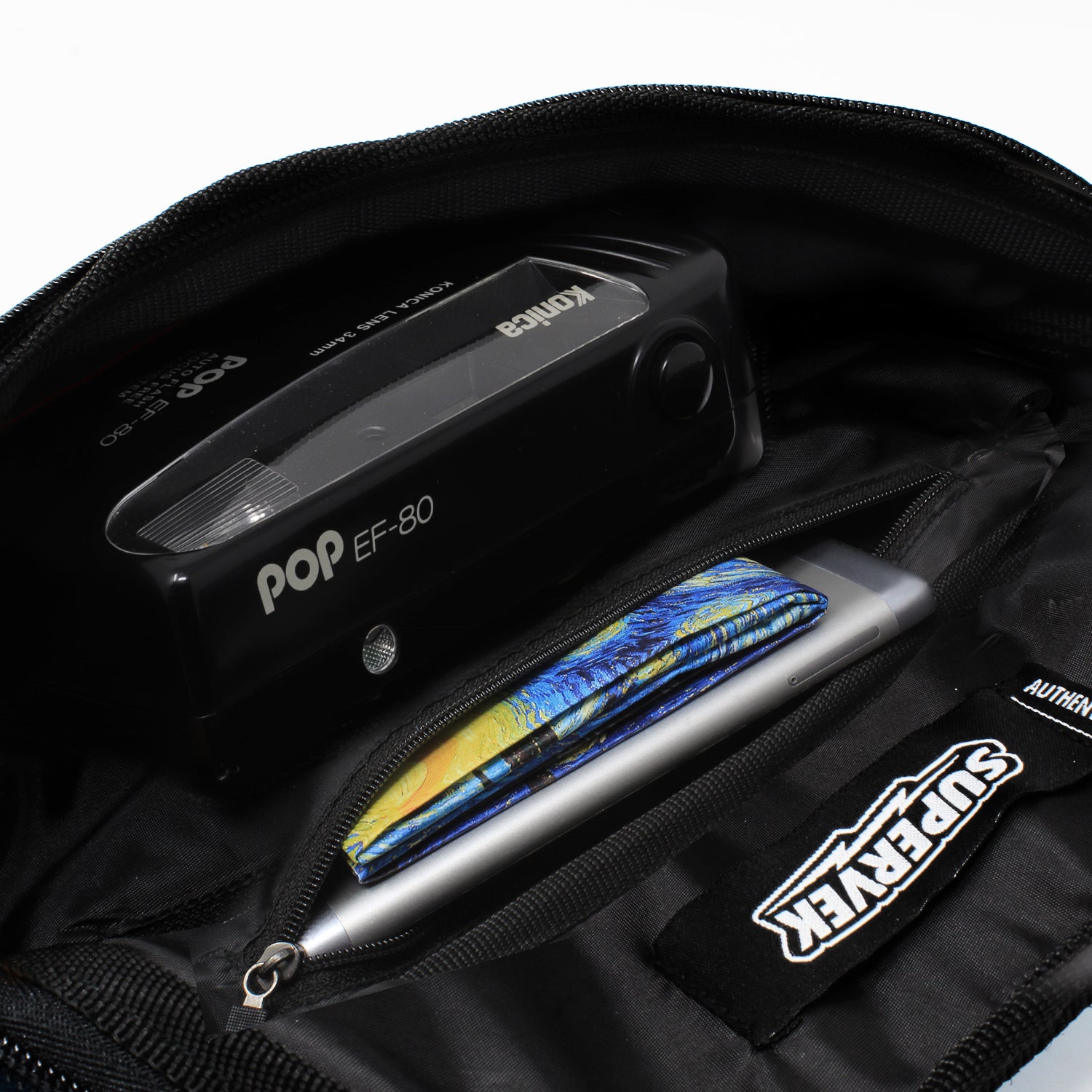 Supervek Crossbody Slinger - Vetric Lime - Urban Functional Fanny Hip Bag for Everyday Essentials - Inside Compartments