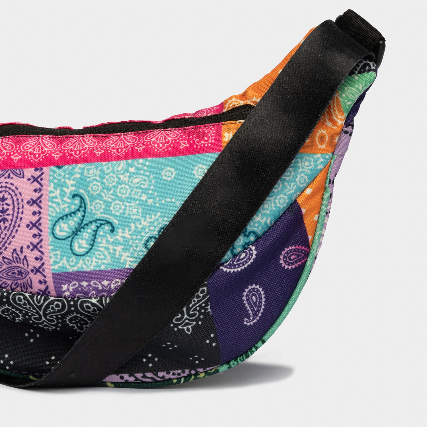 Supervek Crossbody Slinger - Patchwork Bandana - Urban Functional Fanny Hip Bag for Everyday Essentials - Belt Design