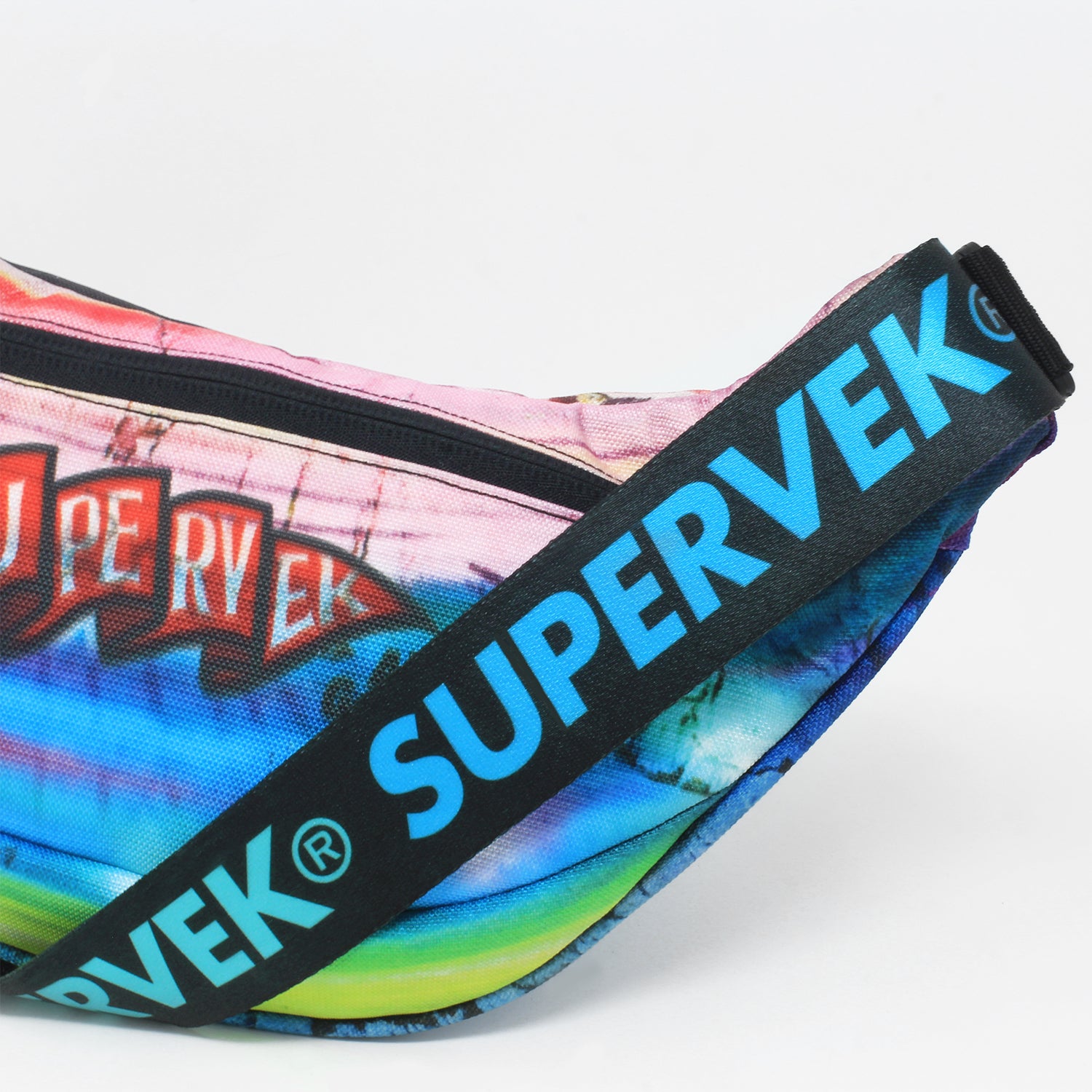 Supervek Crossbody Slinger - Graffiti - Urban Functional Fanny Hip Bag for Everyday Essentials - Belt Design