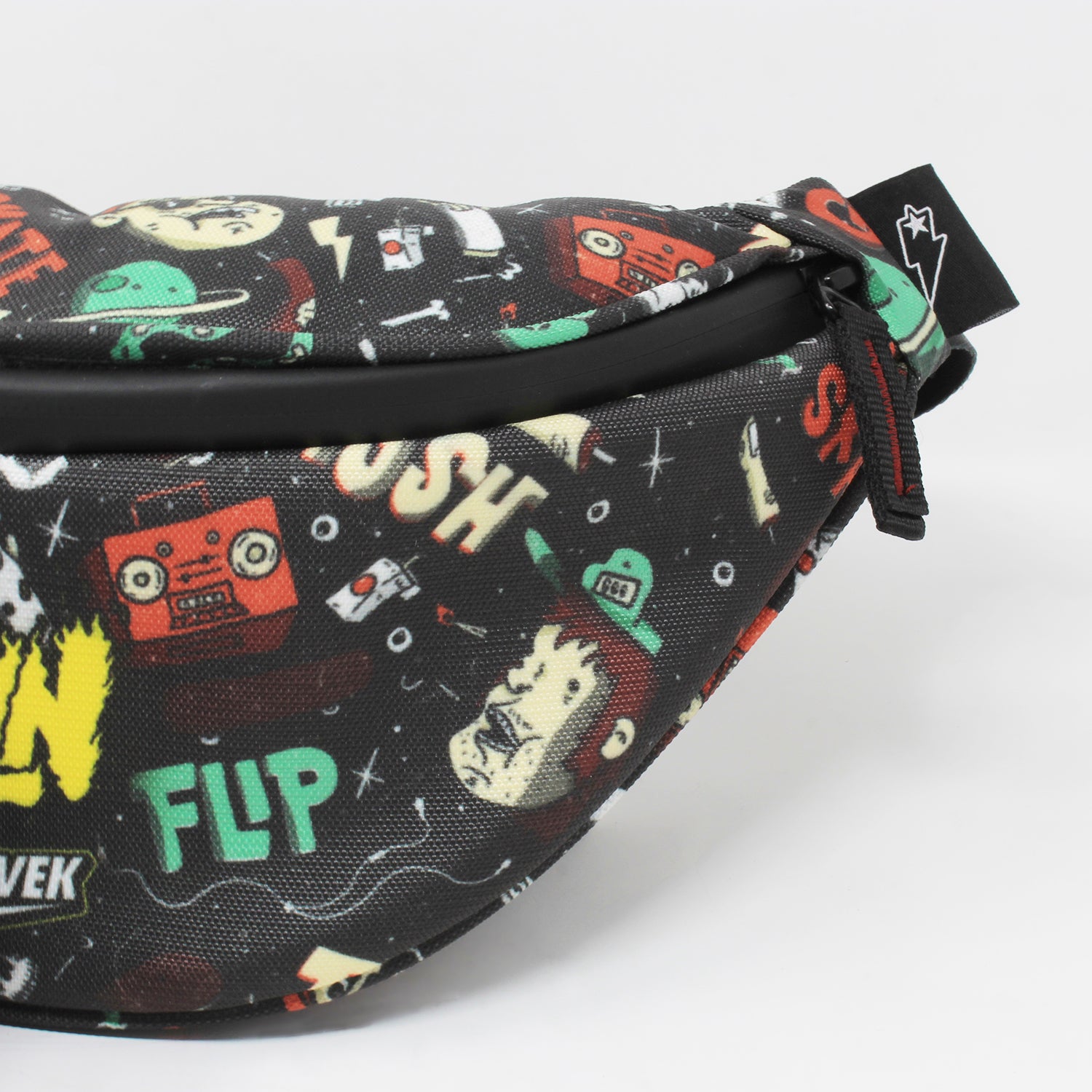Supervek Crossbody Slinger - Skatelife - Urban Functional Fanny Hip Bag for Everyday Essentials - Side