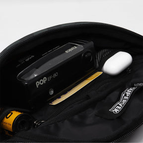 Supervek Crossbody Slinger - Carbon Black - Urban Functional Fanny Hip Bag for Everyday Essentials - Inside compartments