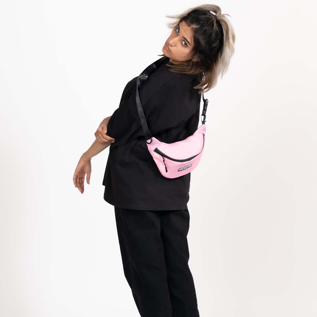 Supervek Crossbody Slinger - Candycrush Pink - Urban Functional Fanny Hip Bag for Everyday Essentials - Urban Lifestyle