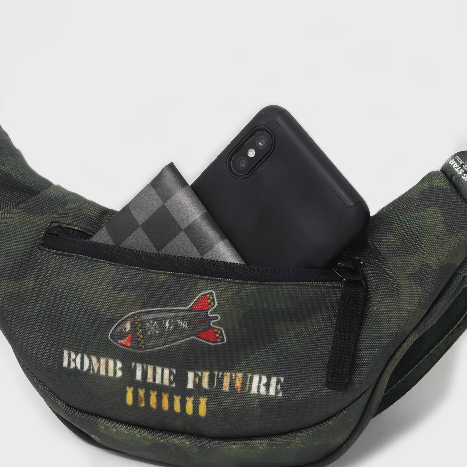 Supervek Crossbody Slinger - SuperShark - Urban Functional Fanny Hip Bag for Everyday Essentials - Back Compartment