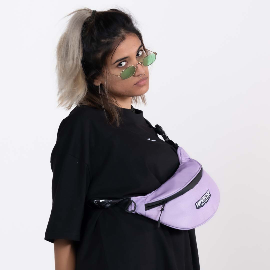 Supervek Crossbody Slinger - Lilac - Urban Functional Fanny Hip Bag for Everyday Essentials - Urban Lifestyle