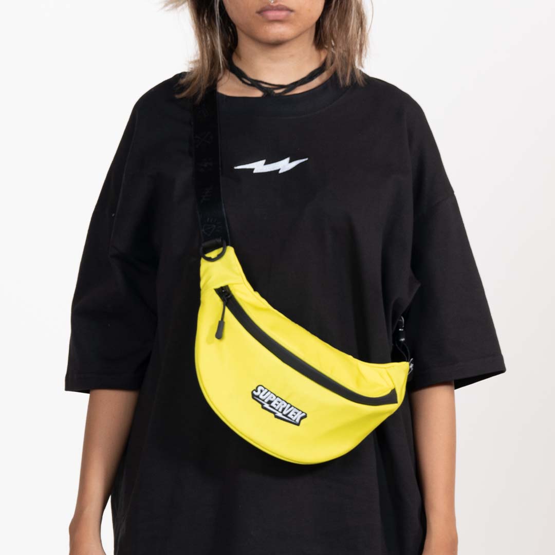 Supervek Crossbody Slinger - Canary Yellow - Urban Functional Fanny Hip Bag for Everyday Essentials - Lifestyle