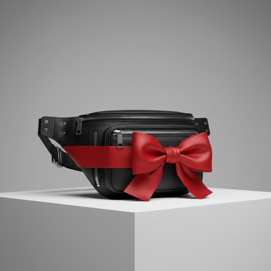 Fanny pack gift wrapped as present for special occasion