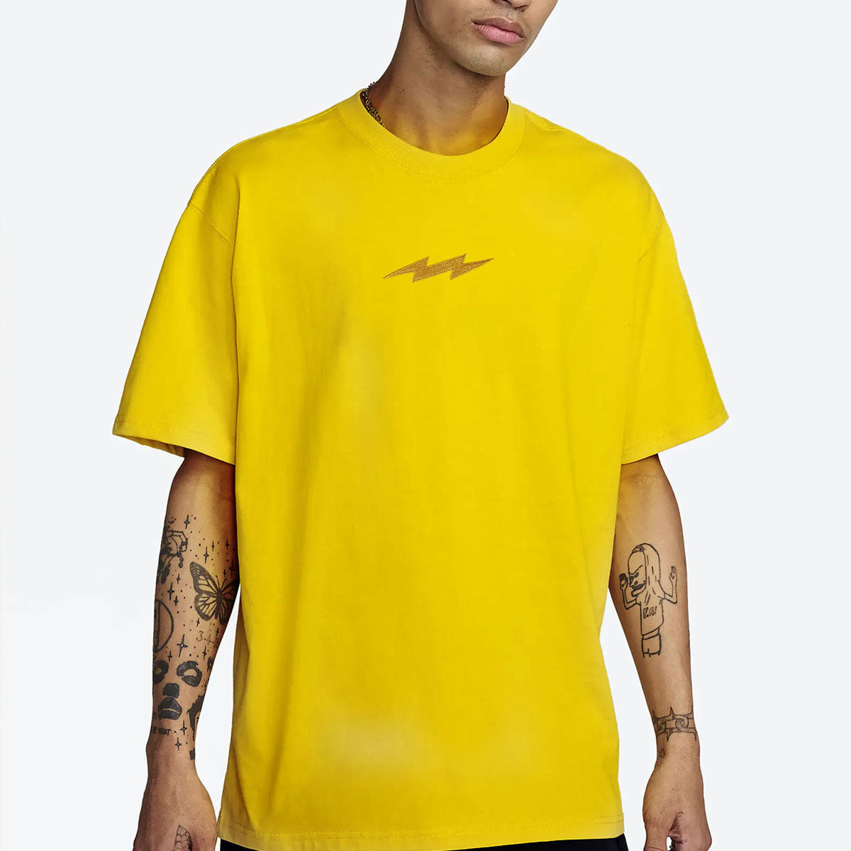 buy oversize yellow French terry Thunder organic T-Shirt Tees online India #color_yellow