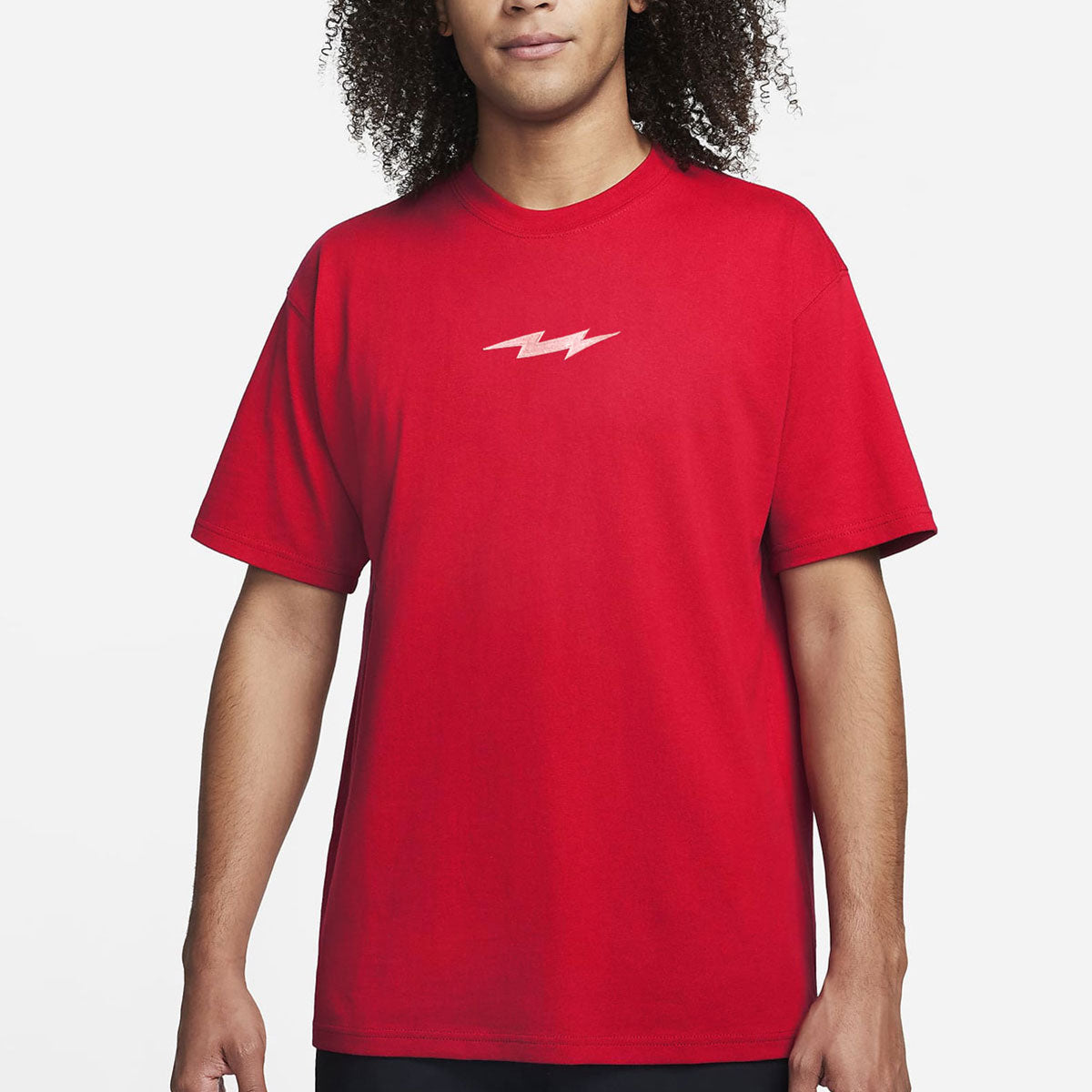 shop oversize red French terry Thunder organic T-Shirt Tees online India #color_red