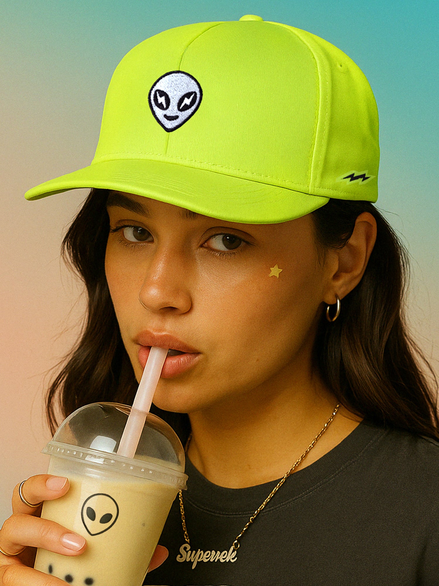 Vekalien Baseball Cap Neon Green