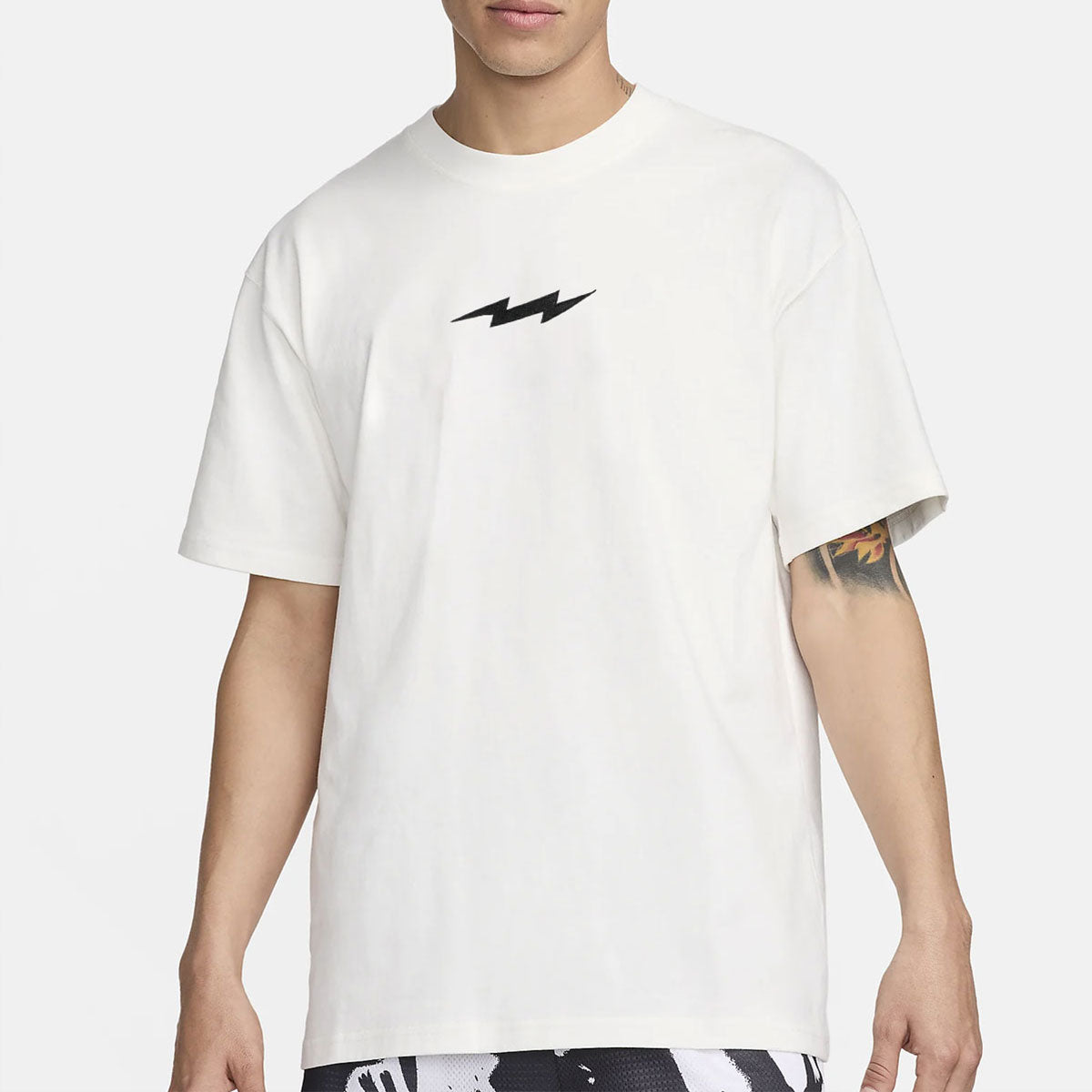 shop oversize white French terry Thunder organic T-Shirt Tees online India #color_white