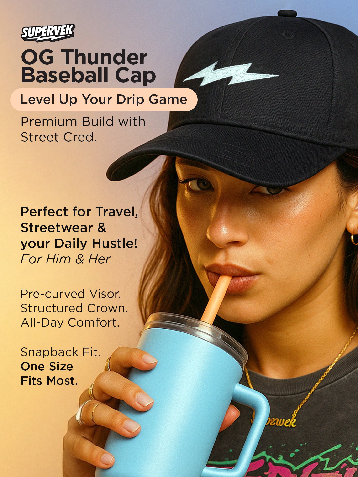 OG Thunder Baseball Cap Black