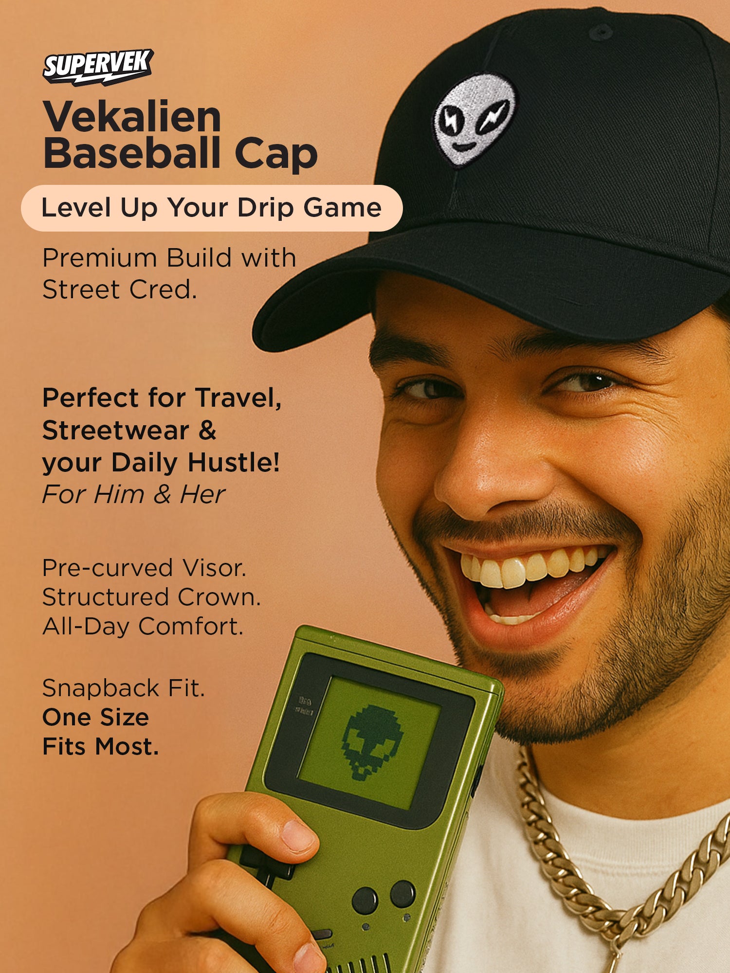 Vekalien Baseball Cap Black