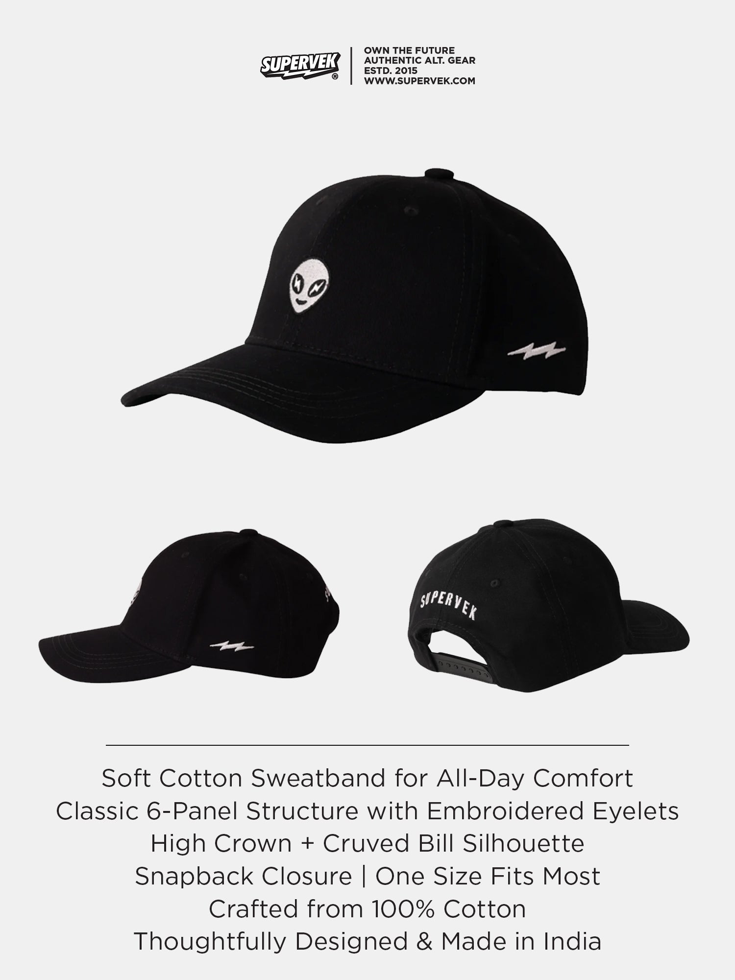 Vekalien Baseball Cap Black