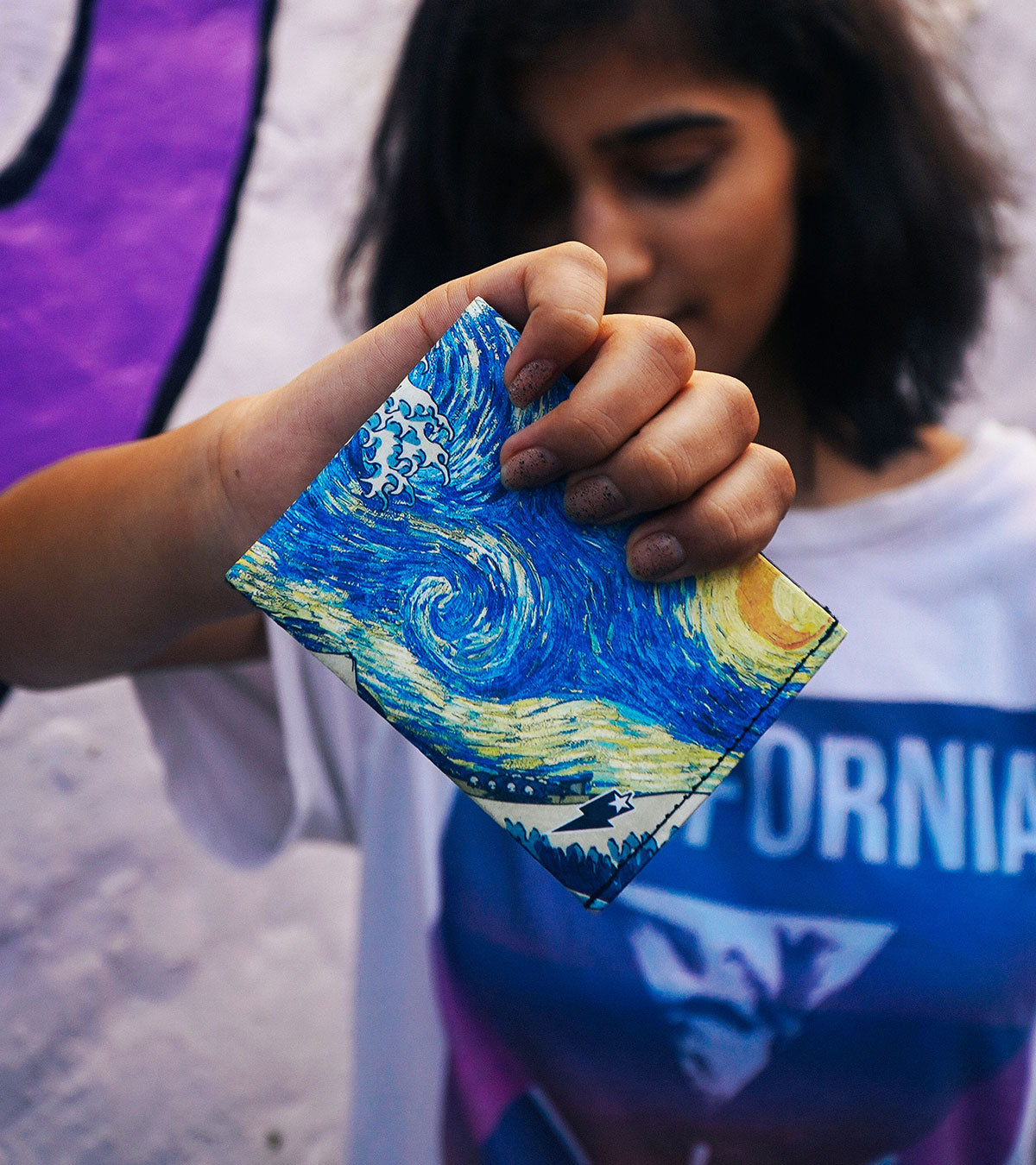 万博　デジタルウォレット　ポスター　蓄光ラバーバンド　紙袋 Supervek Great Wave Unisex Classic Tyvek Wallet - by Hokusai