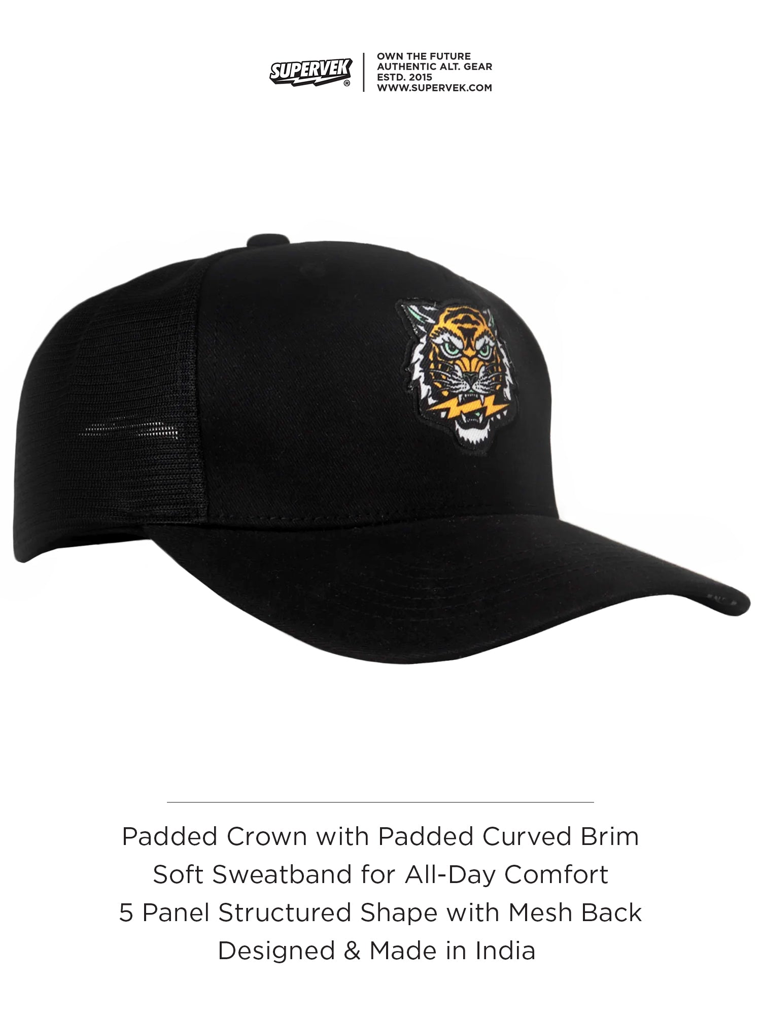 Tiger Trucker Cap - Adjustable Snapback Made in India