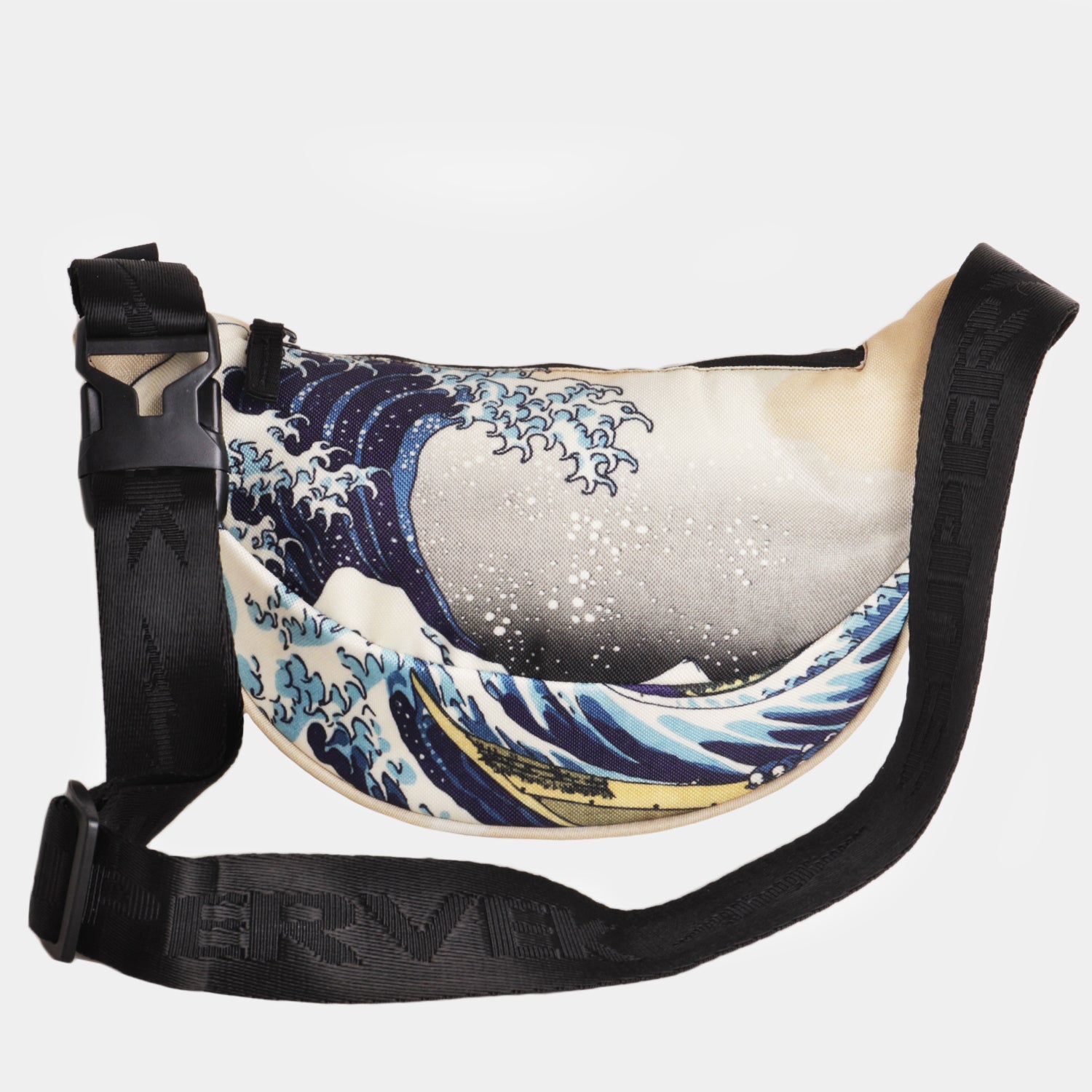 Supervek Crossbody Slinger - Great Wave - Urban Functional Fanny Hip Bag for Everyday Essentials - Back 