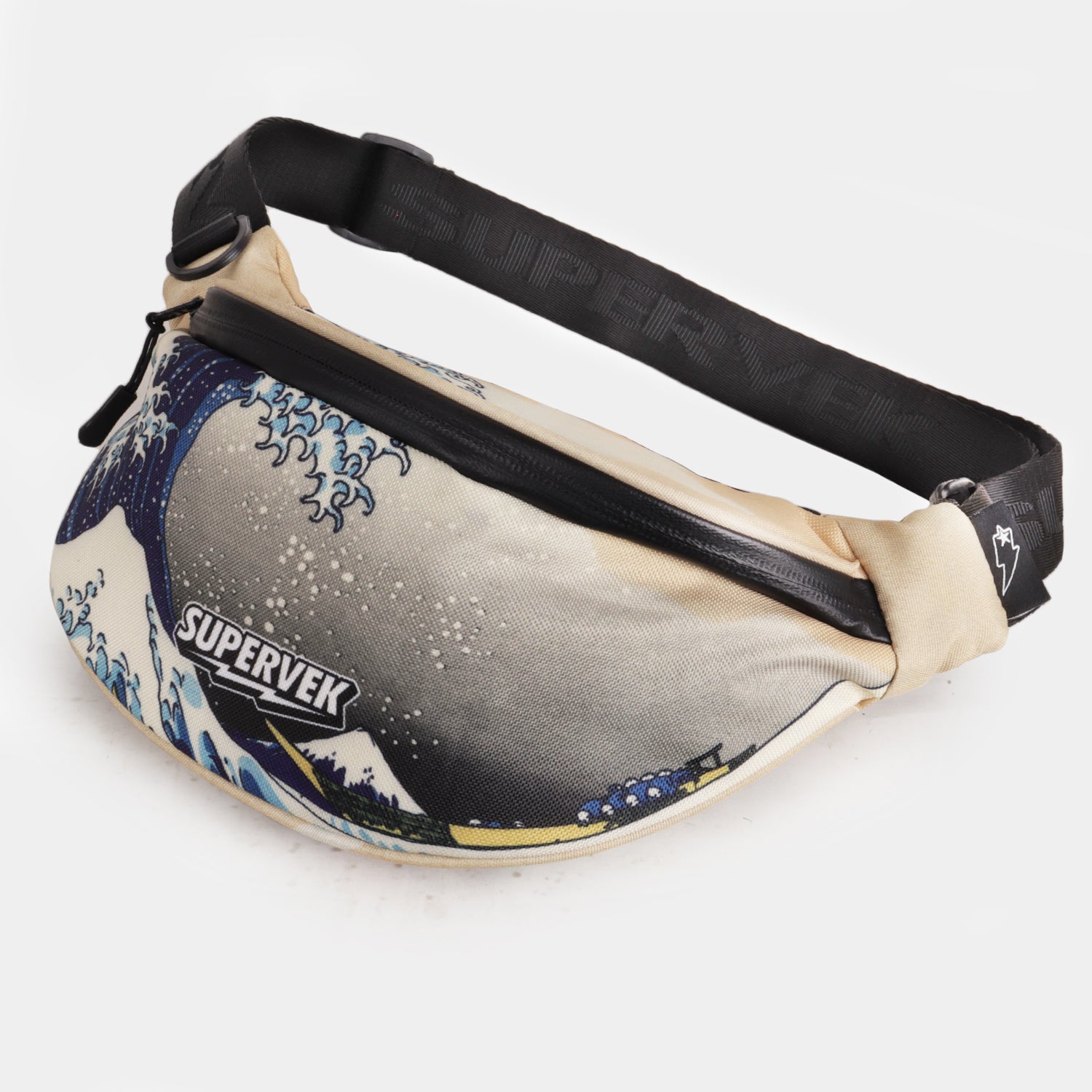 Supervek Crossbody Slinger - Great Wave - Urban Functional Fanny Hip Bag for Everyday Essentials - Product Shot