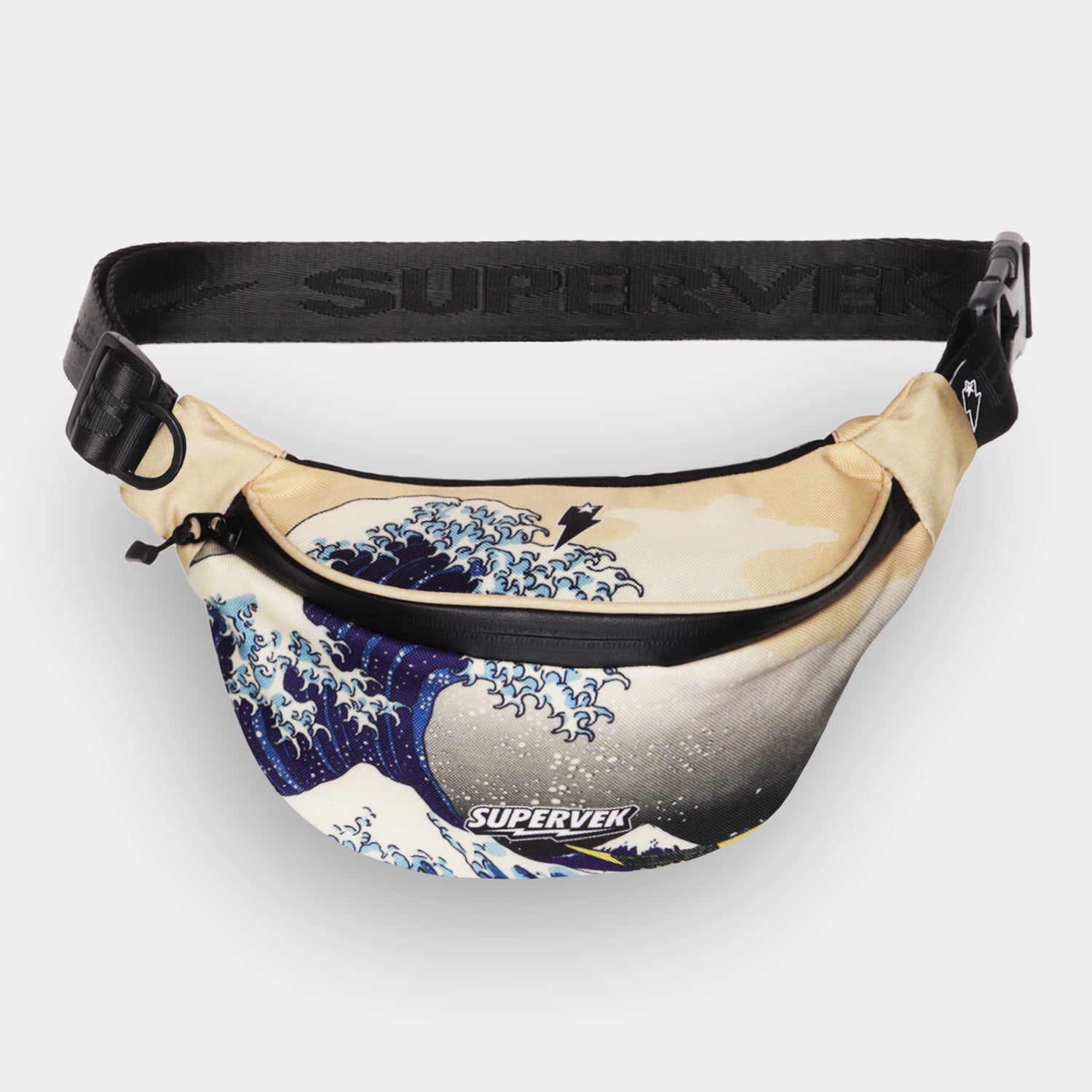 Supervek Crossbody Slinger - Great Wave - Urban Functional Fanny Hip Bag for Everyday Essentials