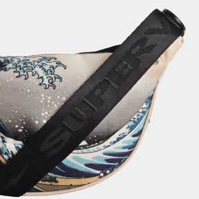 Supervek Crossbody Slinger - Great Wave - Urban Functional Fanny Hip Bag for Everyday Essentials - Belt Design
