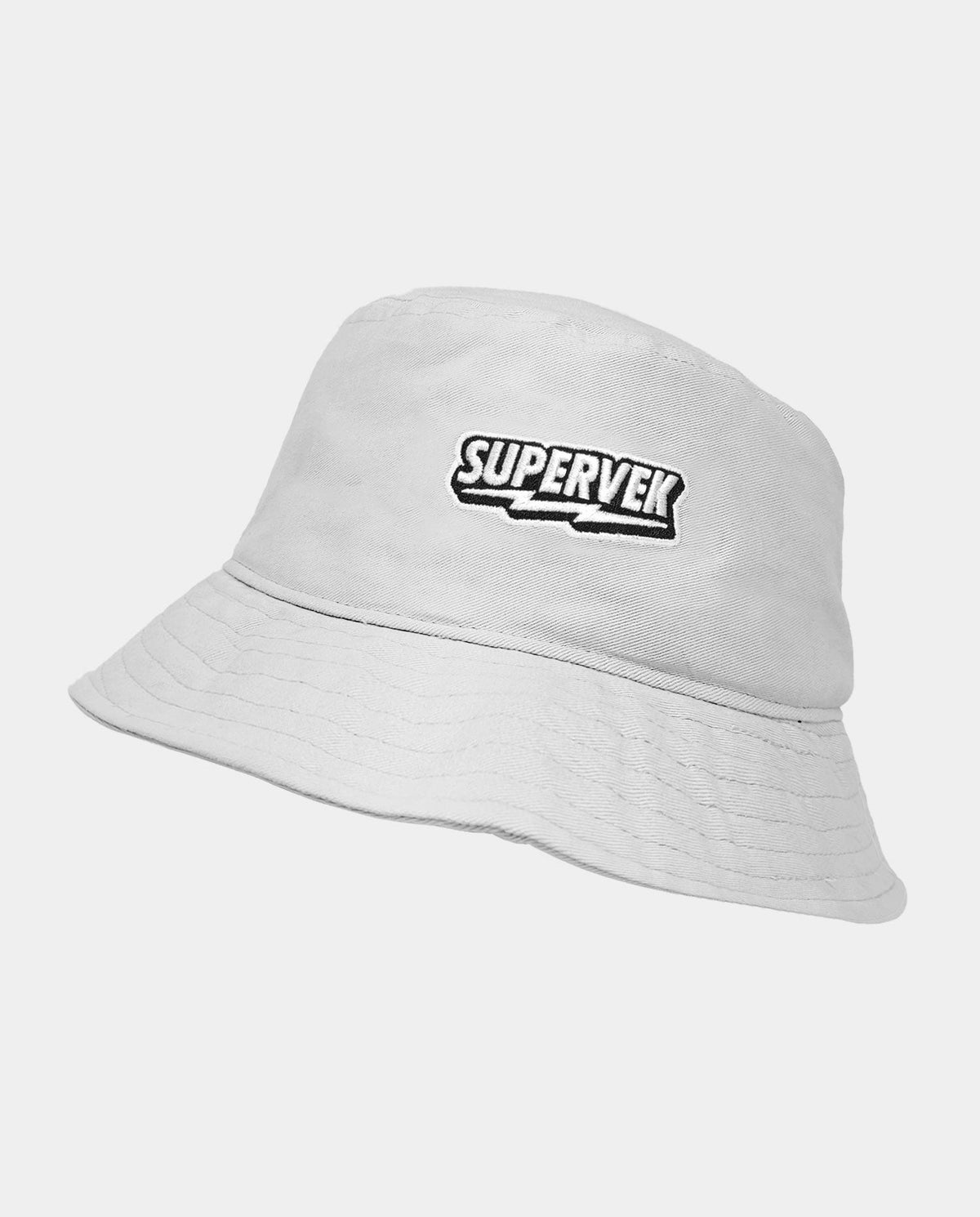 Classic Bucket Hat White by Supervek – front view