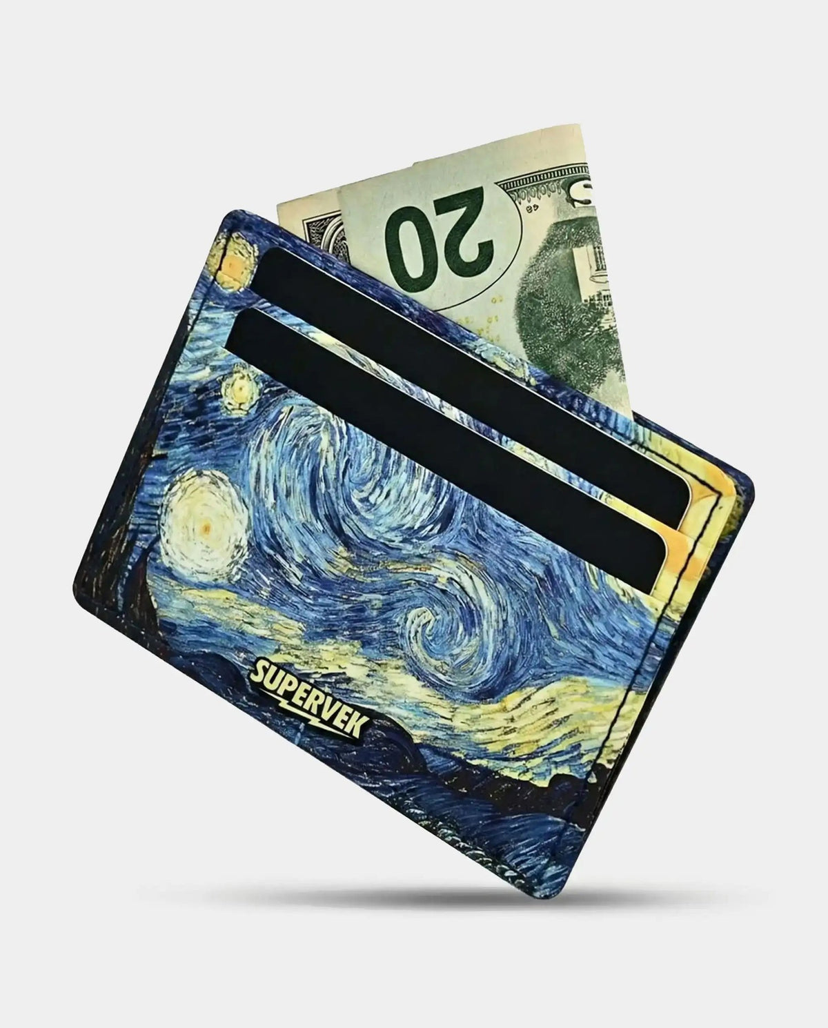 Starry Night Card Holder – Supervek Tyvek wallet, front view