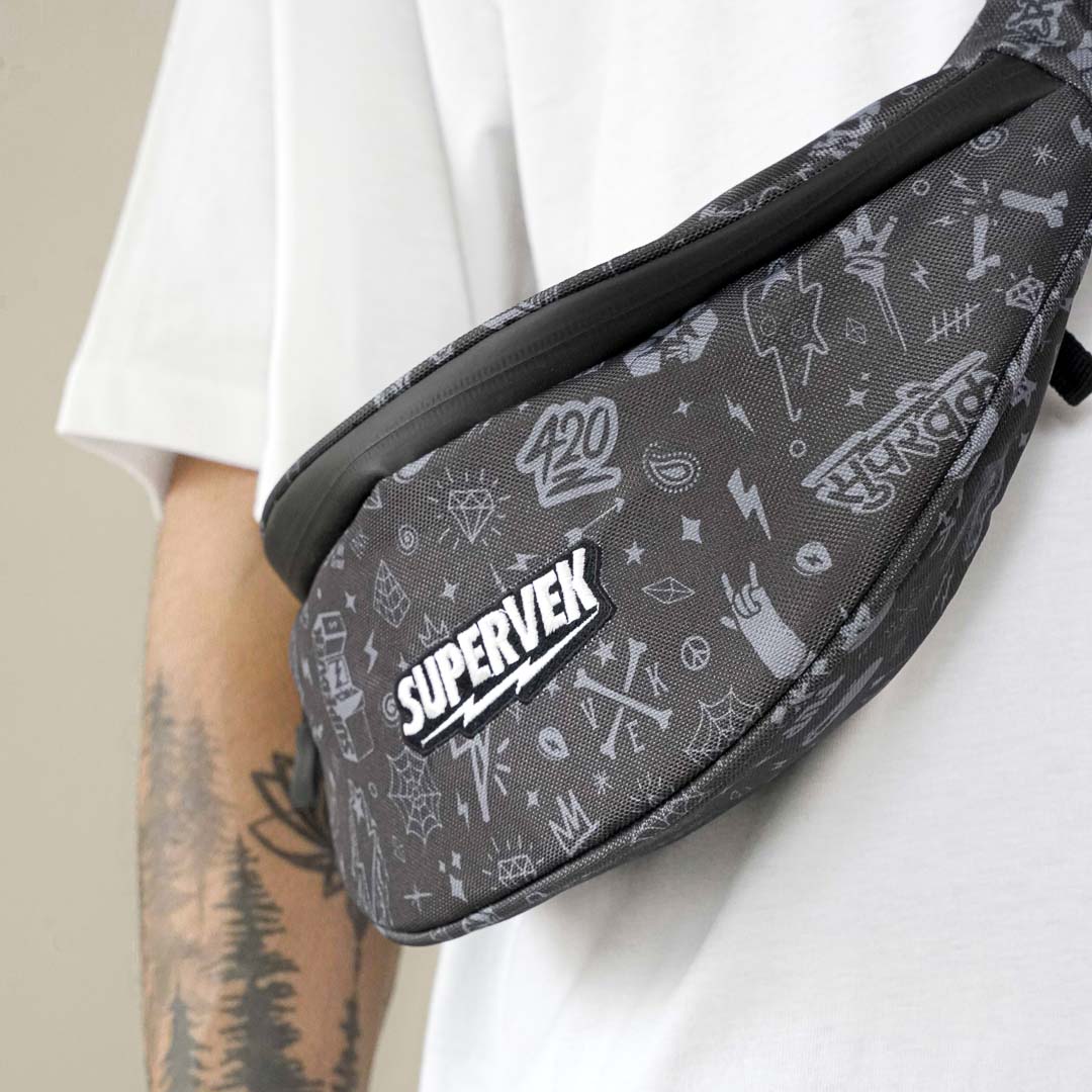 Supervek Crossbody Slinger - OG Culture - Urban Functional Fanny Hip Bag for Everyday Essentials - Lifestyle